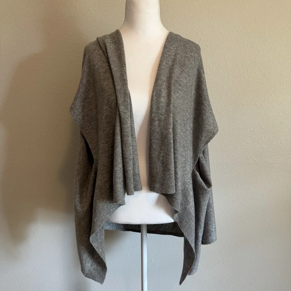 Bruce‎ River Grey Wool Blend 3-in-1 Convertible Knit Poncho Ruana Vest XS/S